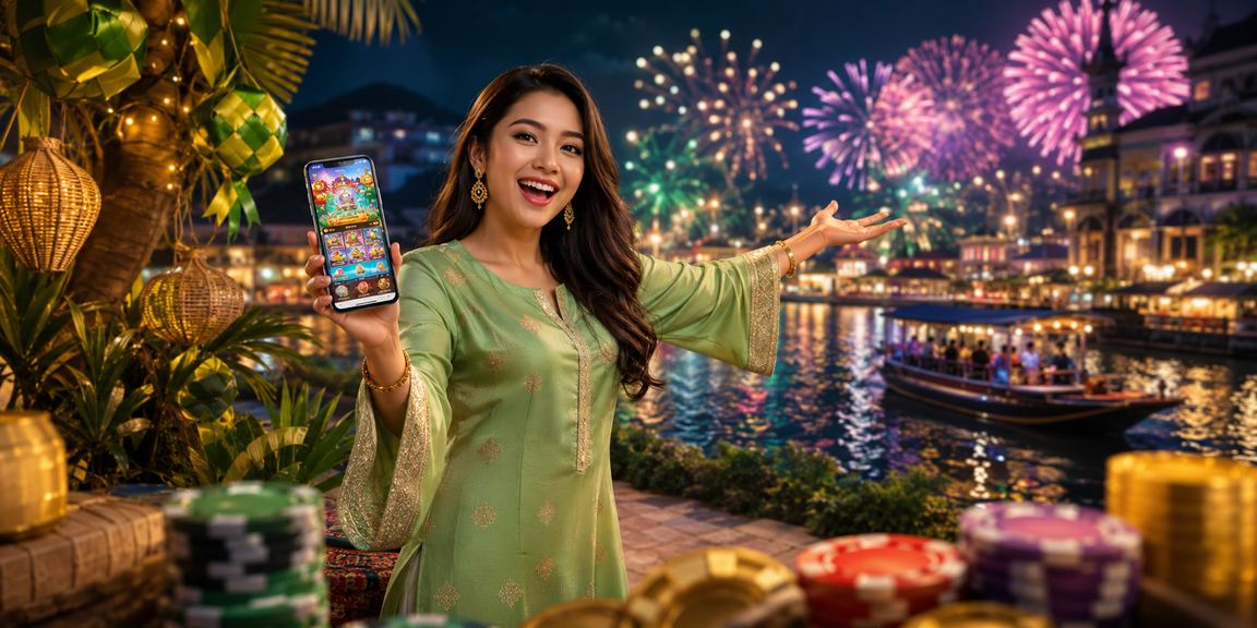 Pengguna Malaysia menikmati hiburan dalam talian melalui platform 79100 semasa perayaan Hari Raya