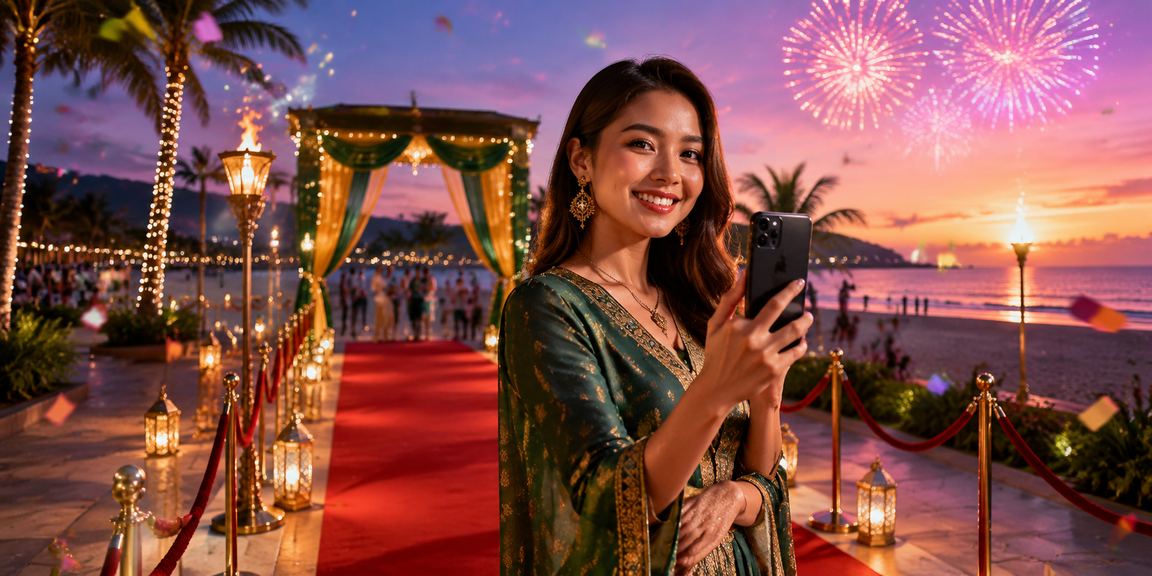 Pengguna bermain kasino mudah alih 79100 semasa Hari Raya di Pulau Pinang Malaysia